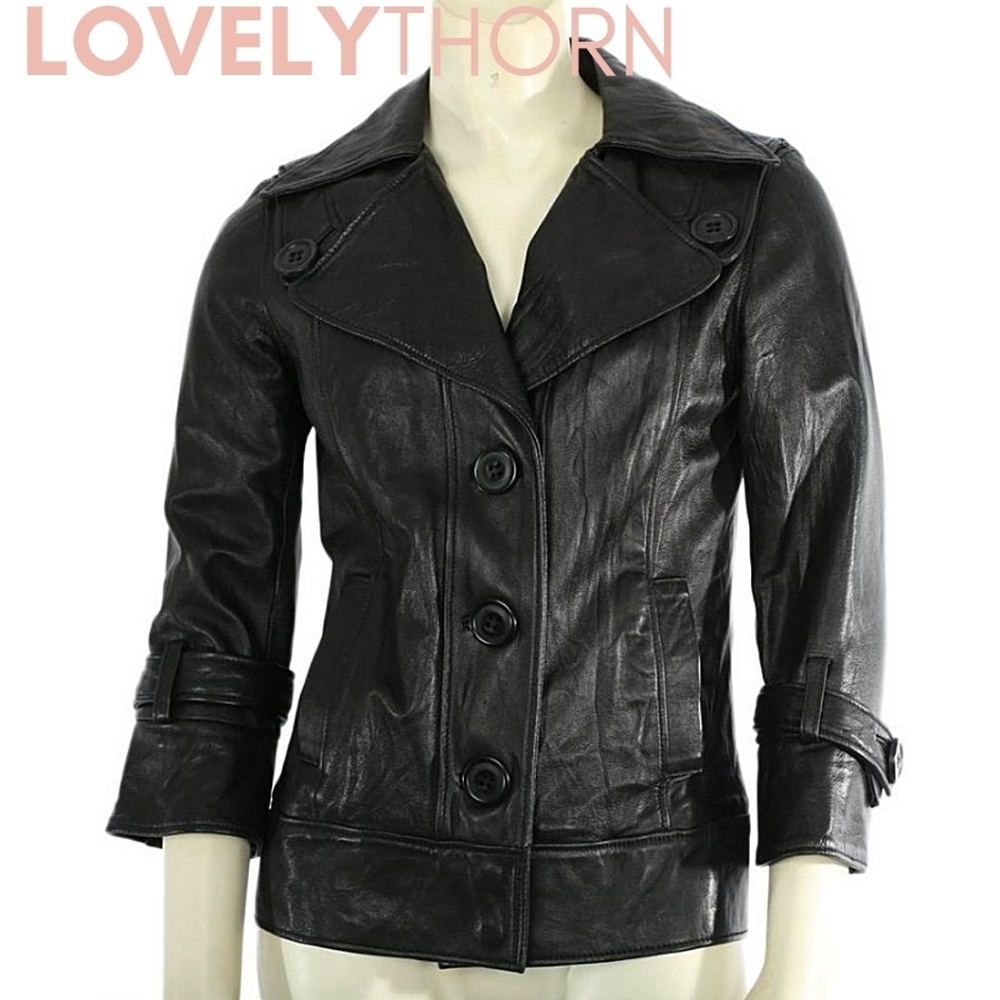 MIKE & CHRIS // ltd ed celeb fave retro-chic buttery soft leather large jacket